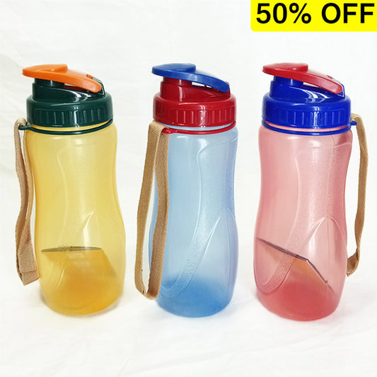 Appollo Spring 850ml Transparent Plastic Water Bottle ( Random Colors )
