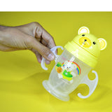 Bear Baby Plastic 250ml Bottle With Nipple Straw