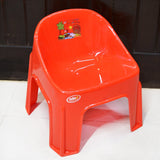 Appollo Kids' Plastic Chubby Chair ( Random Colors Will Be Sent)