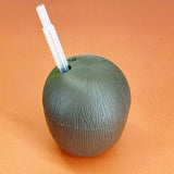 Coconut Shape Kid's 350ml Plastic Cute Straw Glass