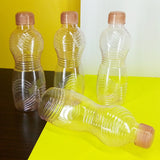 Surprise Pack Of 4pcs Plastic 1-Litre Fridge Water Bottle ( Random Colors Will Be Sent )