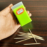 Wooden 100pcs Tooth Picks With Plastic Jar