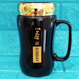 Ceramic Imported Quality Black Mug With Plastic Air-Tight
