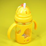 Chicken Baby Plastic 300ml Bottle With Nipple Straw