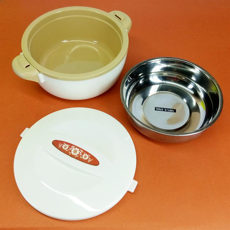 Appollo Chef 4000ml Large-Size Stainless Steel Roti Hot-pot ( Random Color )