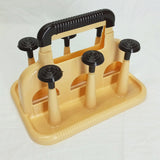 Unique Plastic Glass Stand 6-Placements (Random Colors Will be Sent)