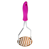 Metal 10 inches Vegetables & Potatoes Masher ( Random Colors Will Be Sent)