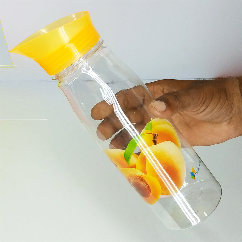Flora Plastic 900ml Printed Pet Kitchen Multi-Purpose Oil & Water Bottle ( Random Colors )