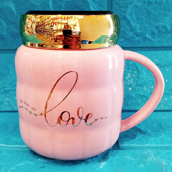 Ceramic Imported Quality Love Mug With Plastic Air-Tight