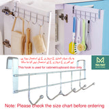 5-Hook Over Cabinet Drawer Metal Hanger