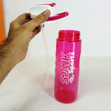 Bright 700ml Spark Sports Plastic Water Bottle With Straw (Random Colors Will Be Sent )