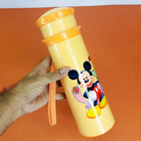 Bright Cool Tower Kid's Plastic 650ml School Water Cooler & Thermos With Straw (Random Colors Will Be Send)