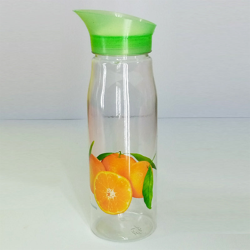 Flora Plastic 900ml Printed Pet Kitchen Multi-Purpose Oil & Water Bottle ( Random Colors )