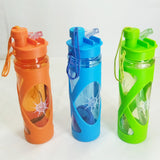 Beli Double Mouth Dual Nozzle 650ml Transparent Plastic Water Bottle