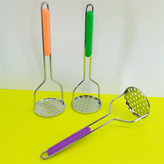 Metal Vegetables & Potatoes Masher ( Random Colors )