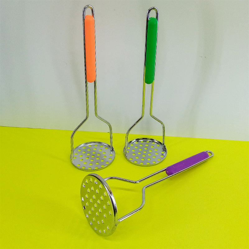Metal Vegetables & Potatoes Masher ( Random Colors )