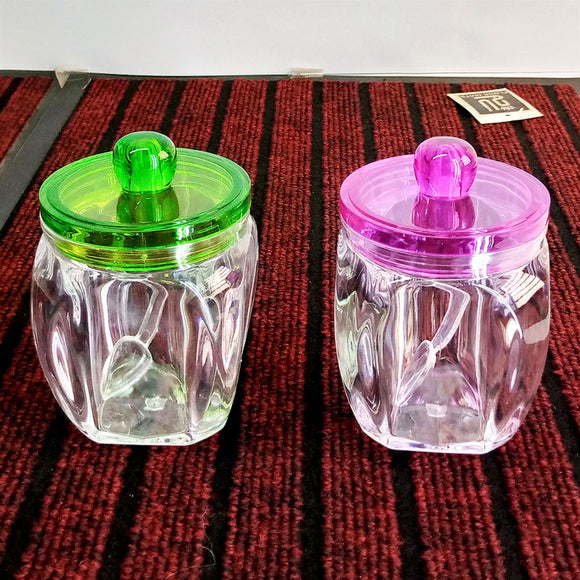 Acrylic Plastic Sugar Pot With Spoon
