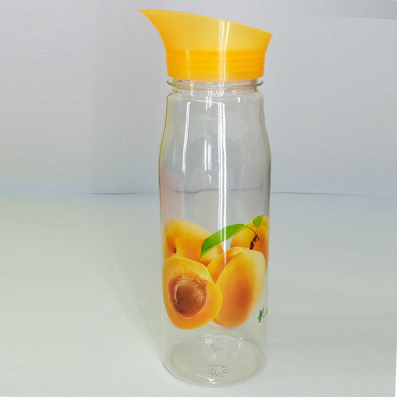 Flora Plastic 900ml Printed Pet Kitchen Multi-Purpose Oil & Water Bottle ( Random Colors )