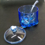 Novel Elephant Acrylic Plastic Crystal Sugar Pot With Spoon