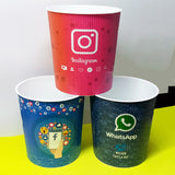 Appollo Whatsapp, FB & Insta Printed Medium-Size Plastic Dustbin ( Random Prints Will Be Sent )