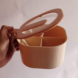 Maxware 4-Section Plastic Spices Organizer Partition Box Mug With Spoon ( Random Colors Will Be Sent )