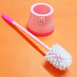 Toilet Cleaning Brush With Stand (Random Colors Will be sent)