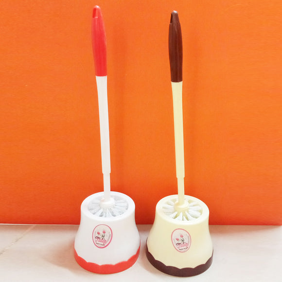 Toilet Cleaning Brush With Stand (Random Colors Will be sent)