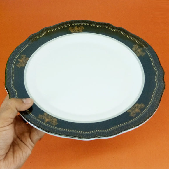 Pack Of 6pcs Double Glazed Heavy Melamine Plastic Large Size 10.5 inches Dinning Plate