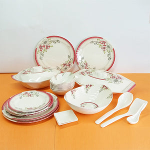Studio Round 64pcs Melamine Dinner Set ( 8-Person Serving )