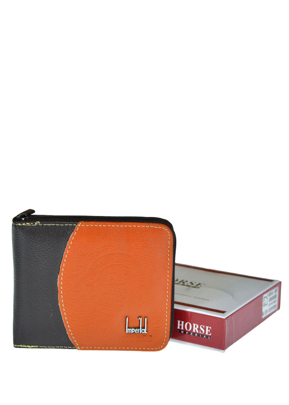 Imperial Horse Full Zipper Leather Wallet For Men