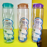 Ocean Transparent Plastic 1 Litres Fridge Water Bottle