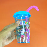 Glory Sip-Sip 250ml Plastic Glass With Straw ( Random Colors )