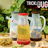 Maxware Trickle 1-Litre Kitchen Plastic Transparent Oil Jug ( Random Colors )