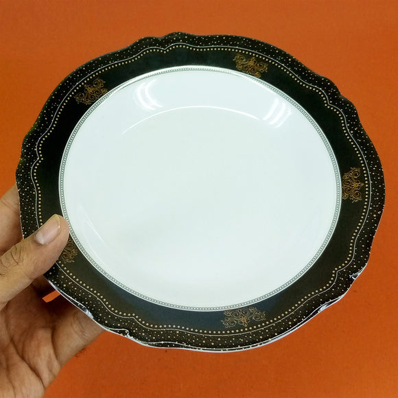 Pack Of 6pcs Double Glazed Heavy Melamine Plastic Medium Size 8.7 inches Dinning Plate