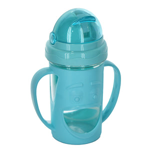 Sad Face Baby Plastic 300ml Bottle With Nipple Straw