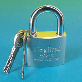 Right Circle Stainless Steel 50mm Medium Size Lock With ( 3-Keys )