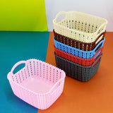 Kiwi Knit-Knot Small Size Storage Rectangle Basket ( Random Colors Will Be Sent)