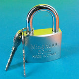 Right Circle Stainless Steel 50mm Medium Size Lock With ( 3-Keys )