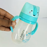 Baby Plastic 300ml Bottle With Nipple Straw