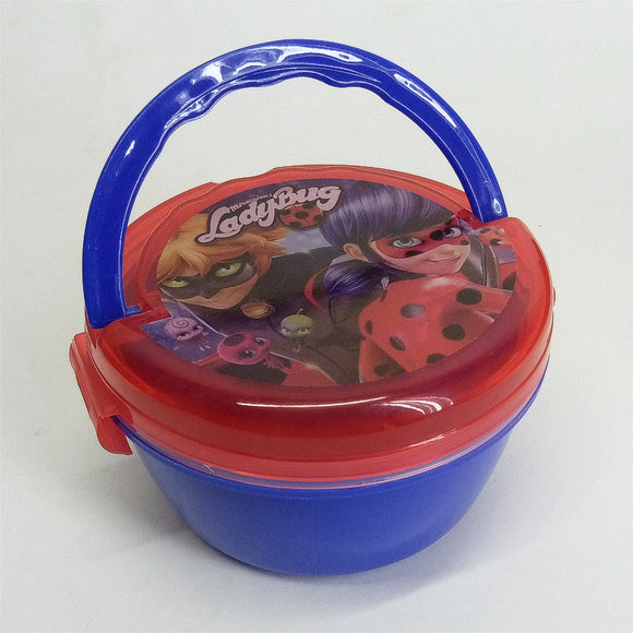 Appollo Kids Bunny Round School Plastic Tiffin & Lunch-Box