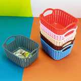 Kiwi Knit-Knot Medium Size Storage Rectangle Basket ( Random Colors Will Be Sent)