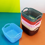 Kiwi Knit-Knot Small Size Storage Rectangle Basket ( Random Colors Will Be Sent)