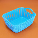 Kiwi Knit-Knot Small Size Storage Rectangle Basket ( Random Colors Will Be Sent)