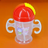 Bear Baby Plastic 200ml Bottle With Nipple Straw