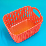 Kiwi Knit-Knot Medium Size Storage Rectangle Basket ( Random Colors Will Be Sent)