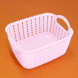 Kiwi Knit-Knot Small Size Storage Rectangle Basket ( Random Colors Will Be Sent)