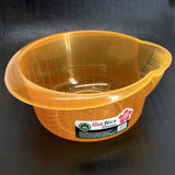 Appollo Rio Rice & Vegetables Transparent Plastic Strainer Drain Bowl ( Random Colors Will Be Sent )