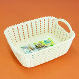 Kiwi Knit-Knot Small Size Storage Rectangle Basket ( Random Colors Will Be Sent)