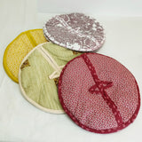 Round 11-inches Foldable Zipper Soft Cloth Roti Daan Basket ( Random Colors Will Be Sent)