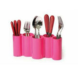 Homeket 5-Partition Multi-Purpose Cutlery & Cosmetics Brush Holder Organizer (Random Colors Will Be Sent)